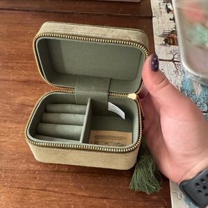 Sezane Velvet Travel Jewelry Case